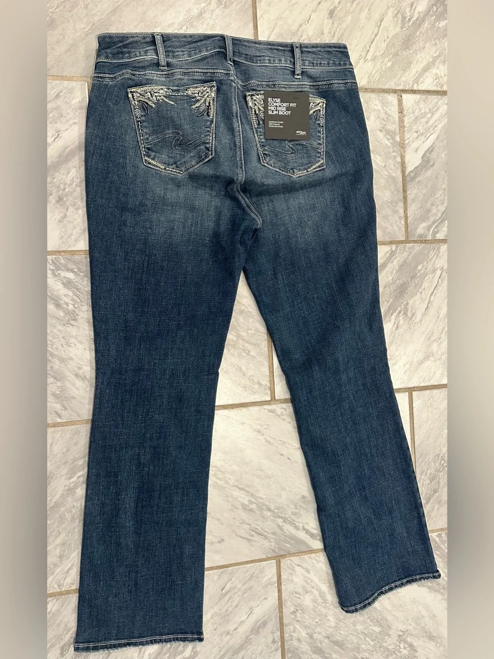 NWT Silver Jeans Womens Elyse Comfort Fit Slim Boot Jeans Size 16Wx33W - Picture 2 of 9